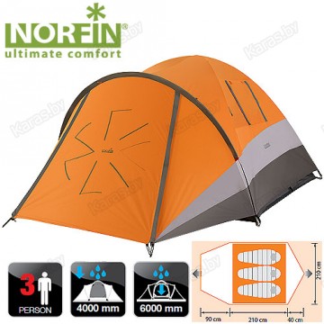 Трехместная палатка Norfin Dellen 3